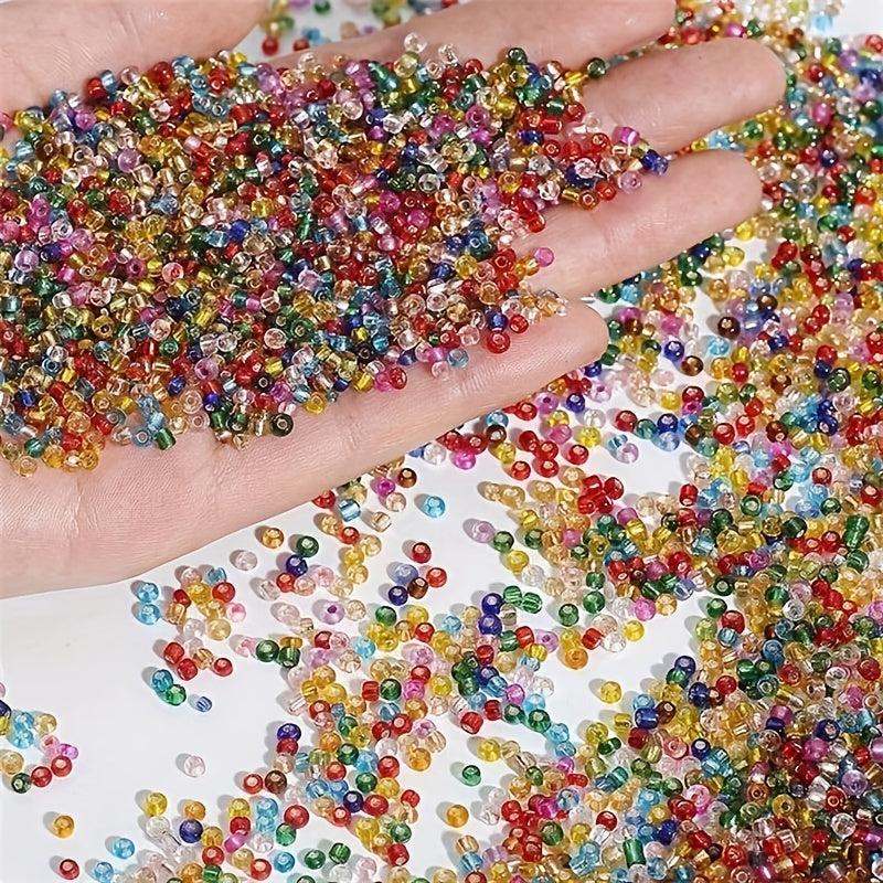 1000pcs 2mm Silver Czech Glass Beads Set Barrel Beads DIY Jewelry Making