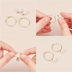 50pcs 304 Stainless Steel Earring Hoops 0.7mm DIY Material for Women Jewelry