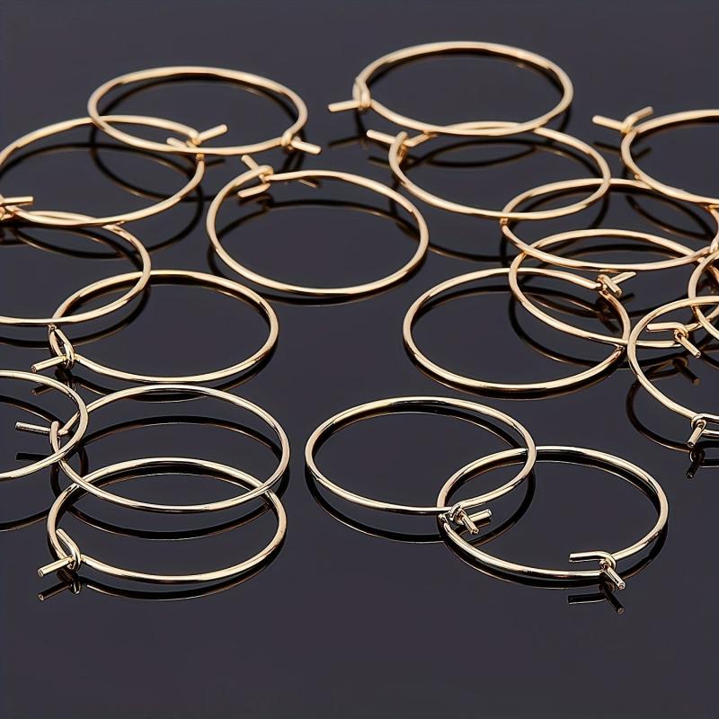 50pcs 304 Stainless Steel Earring Hoops 0.7mm DIY Material for Women Jewelry