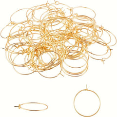 50pcs 304 Stainless Steel Earring Hoops 0.7mm DIY Material for Women Jewelry