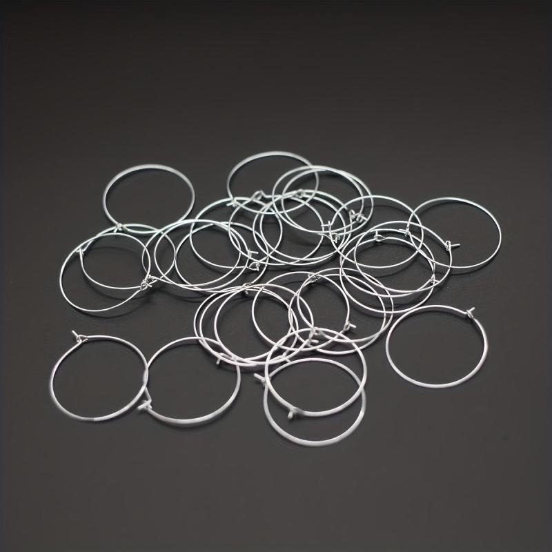 50pcs 304 Stainless Steel Earring Hoops 0.7mm DIY Material for Women Jewelry