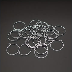 50pcs 304 Stainless Steel Earring Hoops 0.7mm DIY Material for Women Jewelry