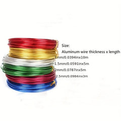 12 Colors Aluminium Wire 1.5mm DIY Soft Bendable Wire Jewelry Making