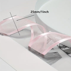 5yd 25mm Satin Edge Organza Ribbon Bow Wedding Christmas DIY Gift Wrapping