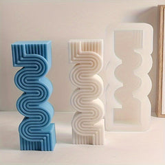 S Geometric Line Candle Mold DIY Soap Silicone Mold Candle Ornament