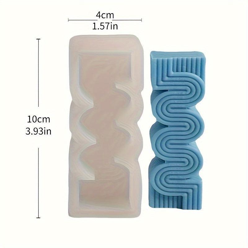S Geometric Line Candle Mold DIY Soap Silicone Mold Candle Ornament