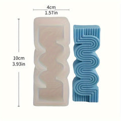 S Geometric Line Candle Mold DIY Soap Silicone Mold Candle Ornament