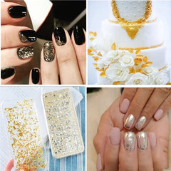 10g Metallic Foil Flakes for Nail Art Painting Crafts Resin Jewelry Making