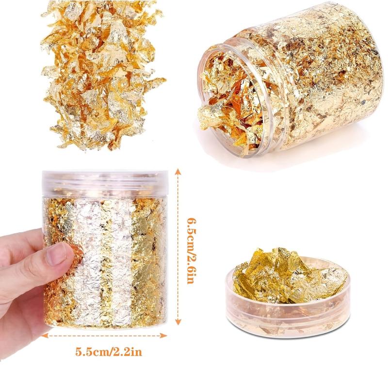 10g Metallic Foil Flakes for Nail Art Painting Crafts Resin Jewelry Making