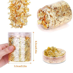 10g Metallic Foil Flakes for Nail Art Painting Crafts Resin Jewelry Making