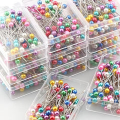 100pcs Round Pearl Dressmaking Pins Sewing Pin For Weddings Corsage