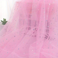 Colorful Laser Mesh Gauze Fabric Belly Dance DIY Fabric