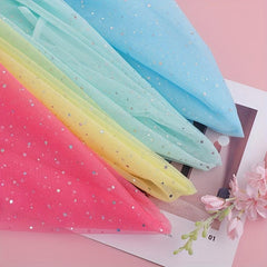 Colorful Laser Mesh Gauze Fabric Belly Dance DIY Fabric