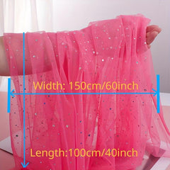 Colorful Laser Mesh Gauze Fabric Belly Dance DIY Fabric