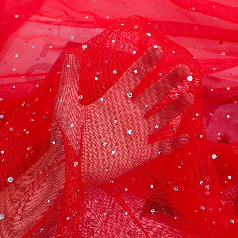 Colorful Laser Mesh Gauze Fabric Belly Dance DIY Fabric