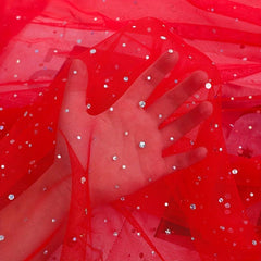 Colorful Laser Mesh Gauze Fabric Belly Dance DIY Fabric