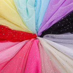 Colorful Laser Mesh Gauze Fabric Belly Dance DIY Fabric