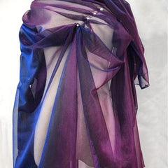 3yards Purple Neon Clothing Golden Wire Mesh Fabric