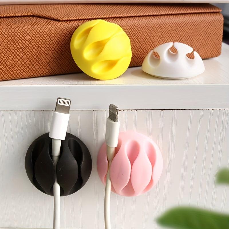 3 Slot Charge Cable Clip Wire Winder USB Cable Holder