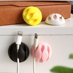3 Slot Charge Cable Clip Wire Winder USB Cable Holder