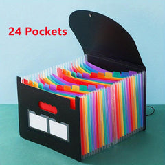 Expanding File Folder 24 Pockets Accordian File Organizer
