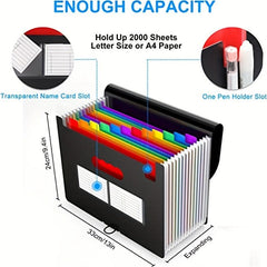 Expanding File Folder 24 Pockets Accordian File Organizer