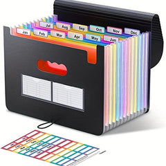 Expanding File Folder 24 Pockets Accordian File Organizer