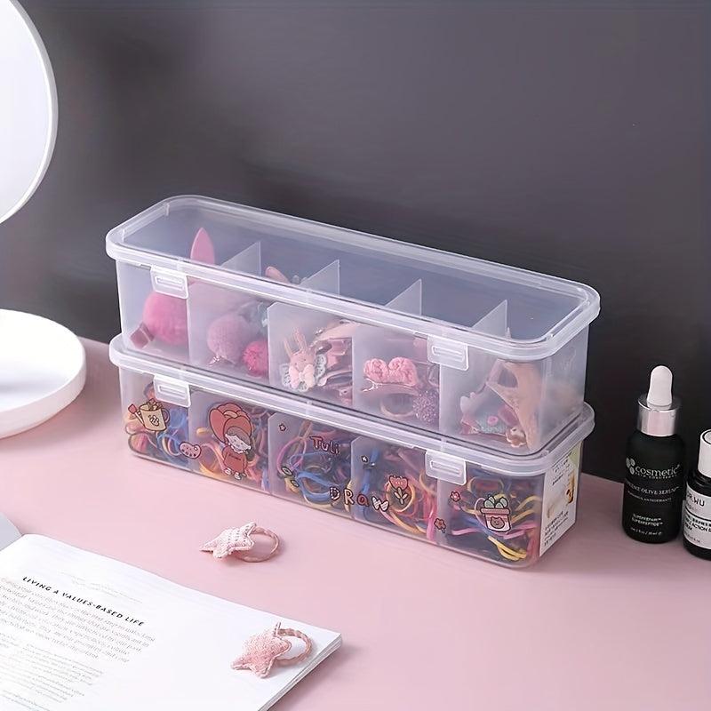 Multifunctional Storage Box 5 Grid Hair Ring Jewelry Cable Management