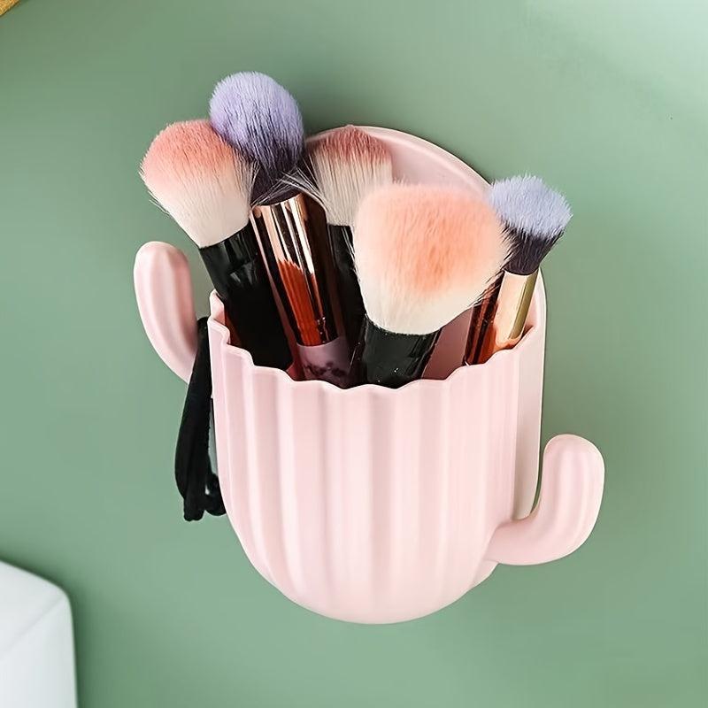 Cactus Makeup Brush Holder Wall Mounted Storage Box