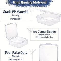 12pcs Mini Clear Plastic Beads Storage Box Small Empty Organizer Box