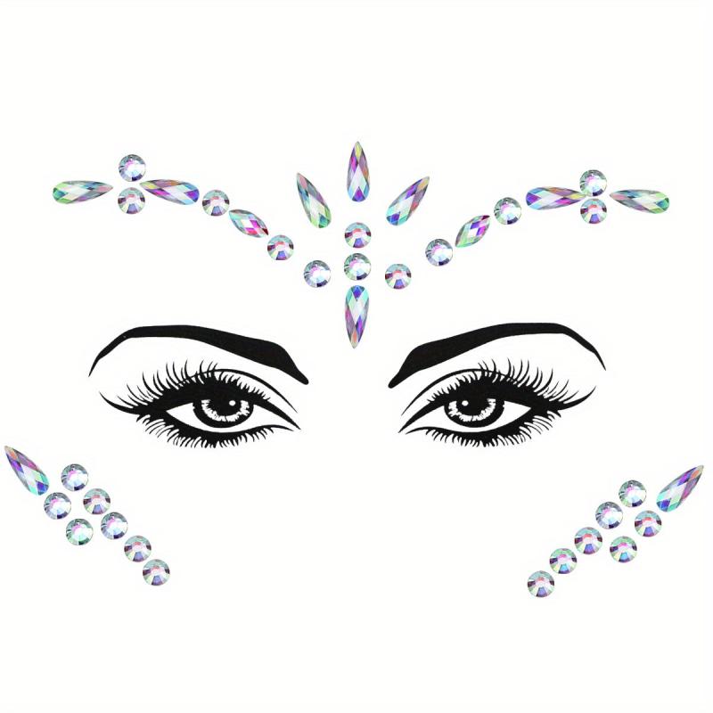 EYENICE Mermaid Face Jewels & Body Glitter Holographic Alien Costume