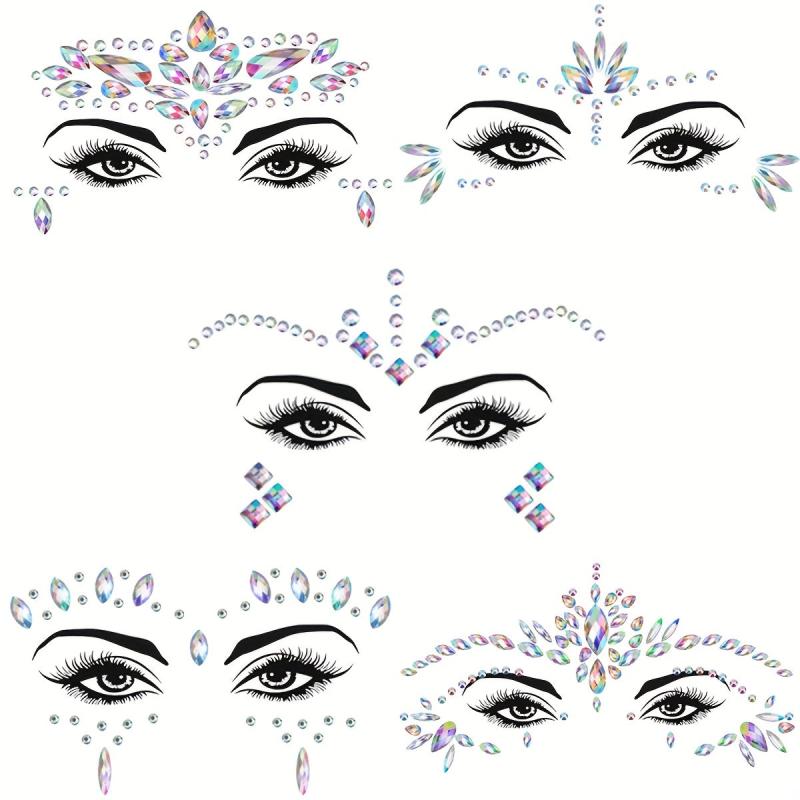 EYENICE Mermaid Face Jewels & Body Glitter Holographic Alien Costume