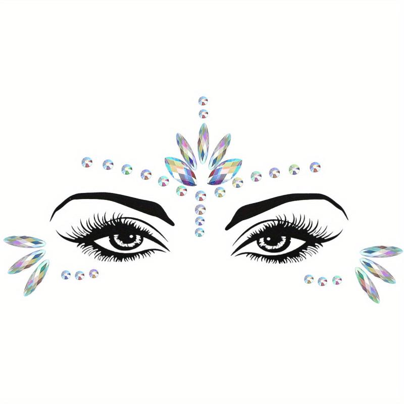 EYENICE Mermaid Face Jewels & Body Glitter Holographic Alien Costume