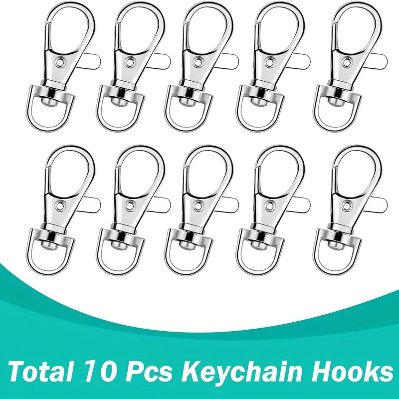 20Pcs Metal Swivel Snap Hook Key Rings for Keychain Making Crafts