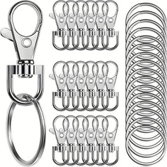 20Pcs Metal Swivel Snap Hook Key Rings for Keychain Making Crafts
