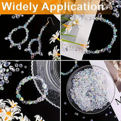 300pcs AB Crystal Glass Mixed Loose Beads DIY Jewelry Making Supplies