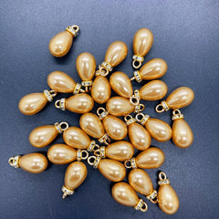 10x20mm Colorful Acrylic Teardrop Pearl Beads Charm