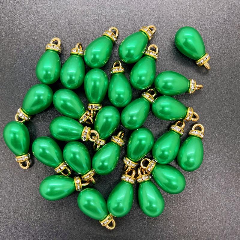 10x20mm Colorful Acrylic Teardrop Pearl Beads Charm