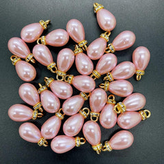 10x20mm Colorful Acrylic Teardrop Pearl Beads Charm