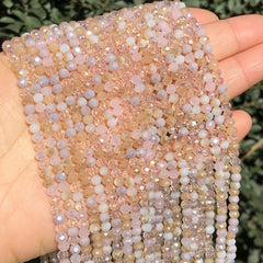 120pcs 0 Light Purple Austria Crystal Faceted Rondelle Glass Beads