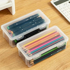 Plastic Clear Storage Box Small Items Toy Decorations Stickers Stationery