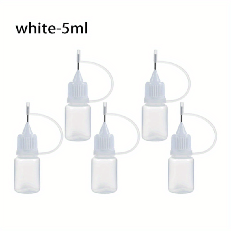 5pcs Needle Tip Glue Applicator Bottle Paper Quilling Scrapbooking Craft Tool