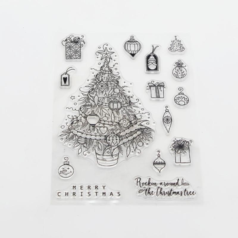 Christmas Stamp Painting Tool DIY Scrapbook Decoration Silicone Stamp