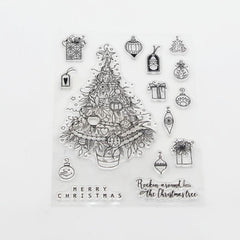 Christmas Stamp Painting Tool DIY Scrapbook Decoration Silicone Stamp