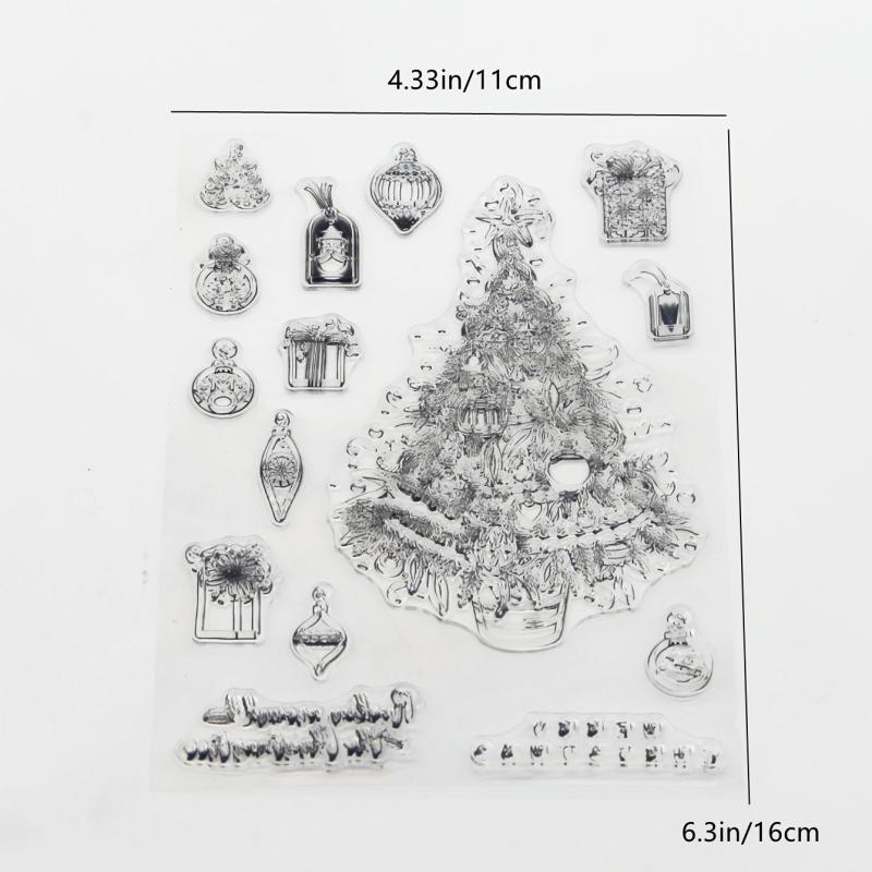 Christmas Stamp Painting Tool DIY Scrapbook Decoration Silicone Stamp