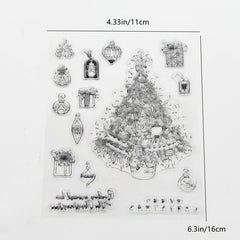 Christmas Stamp Painting Tool DIY Scrapbook Decoration Silicone Stamp