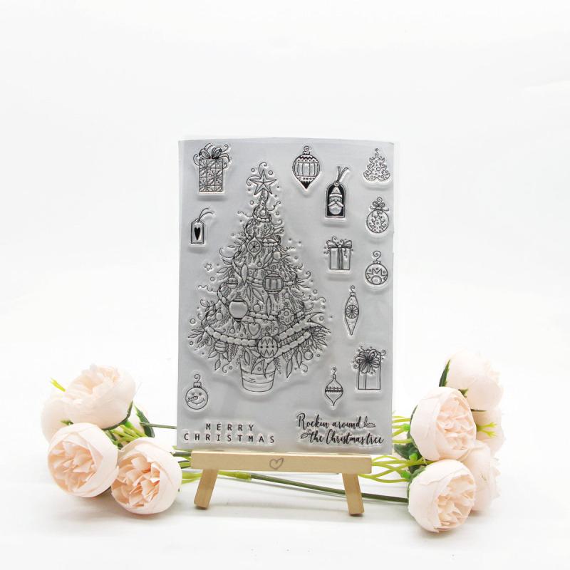 Christmas Stamp Painting Tool DIY Scrapbook Decoration Silicone Stamp