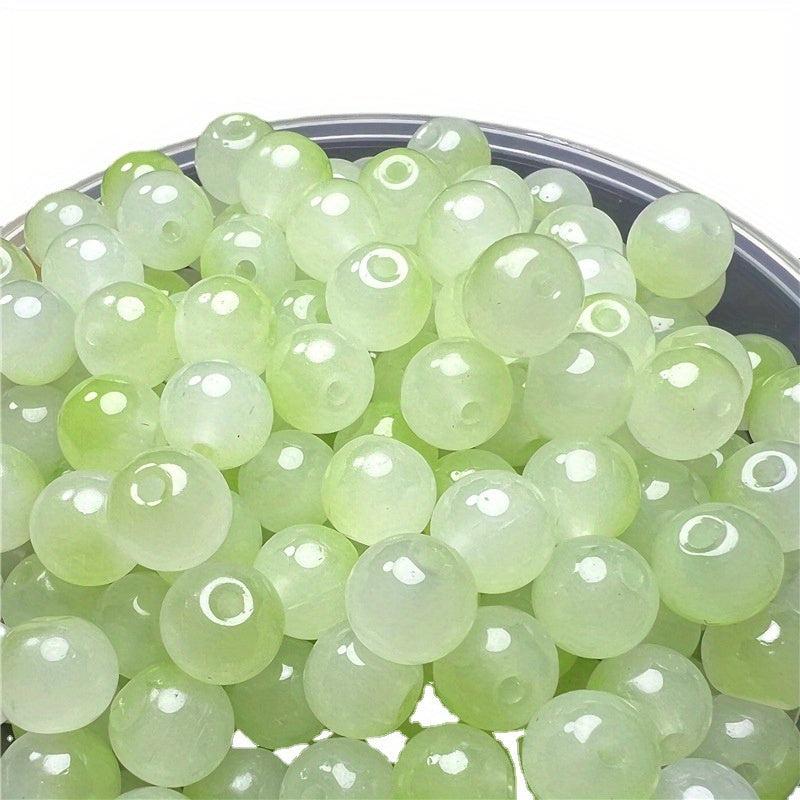 8mm Glass Jade Bead Gradient Double Round Bead DIY Bracelet Necklace