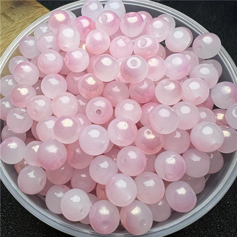 8mm Glass Jade Bead Gradient Double Round Bead DIY Bracelet Necklace