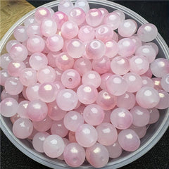 8mm Glass Jade Bead Gradient Double Round Bead DIY Bracelet Necklace